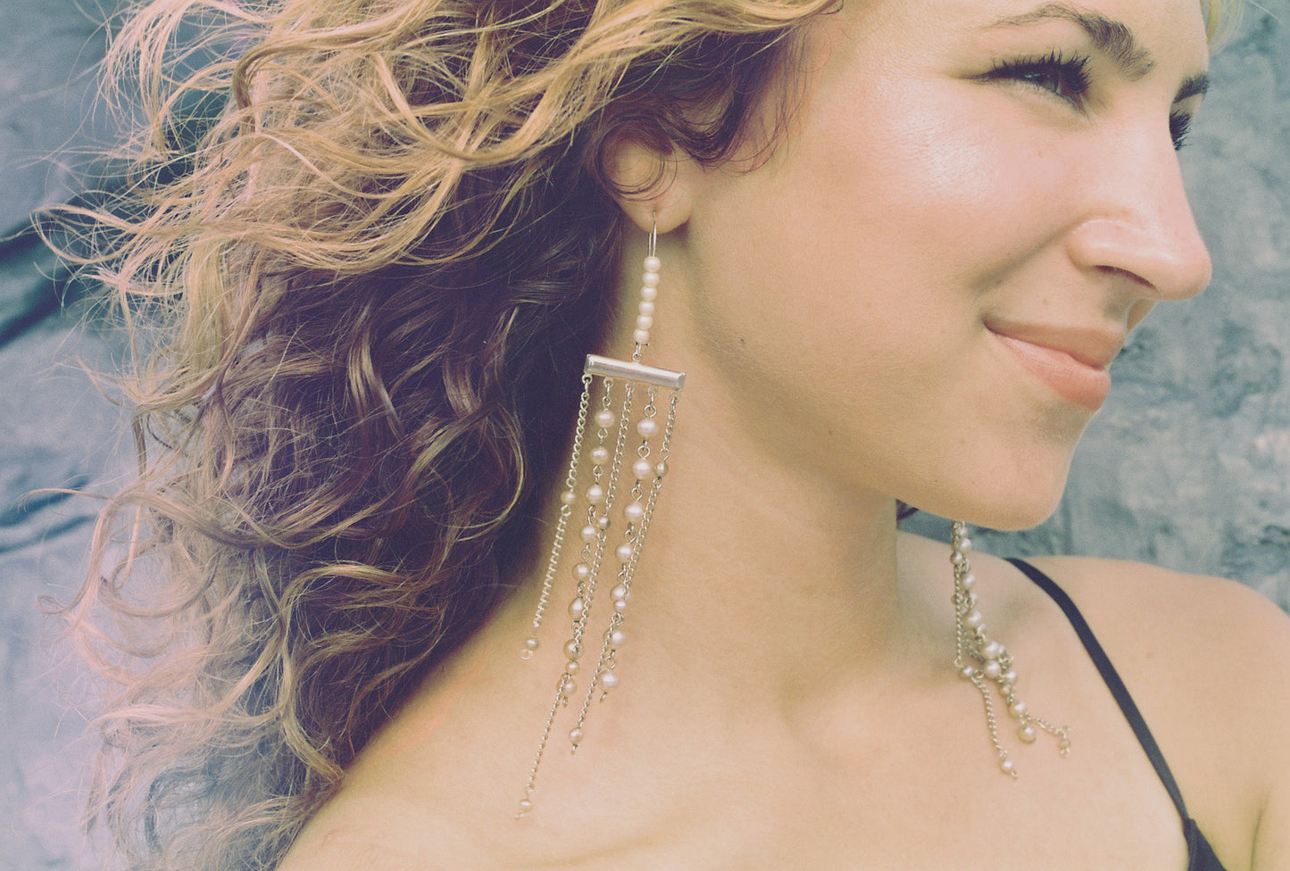 Pearl Fringe on Silver