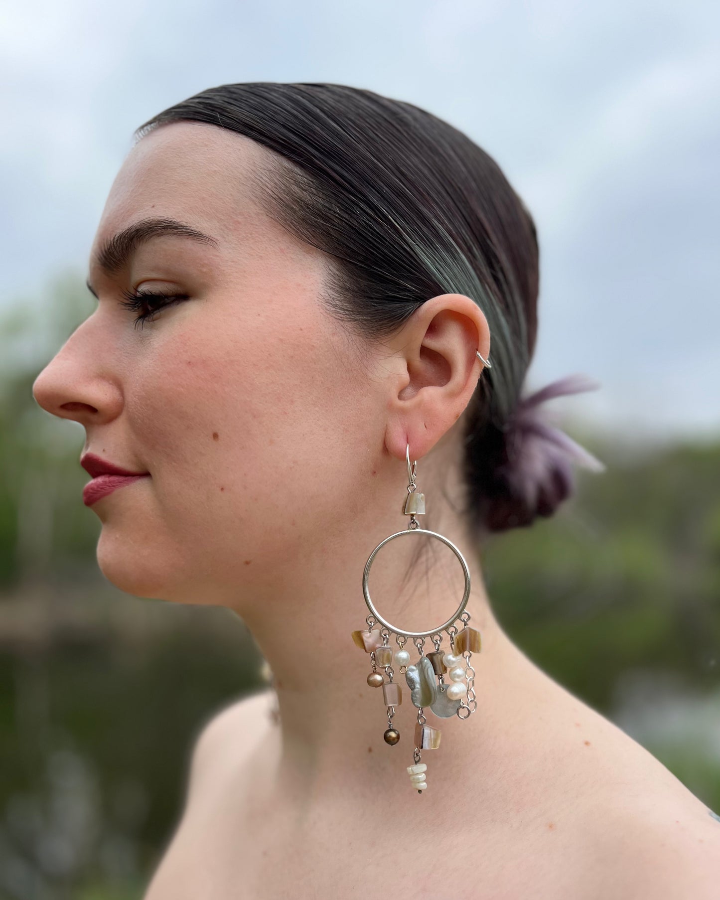 Splash iridescent hoops