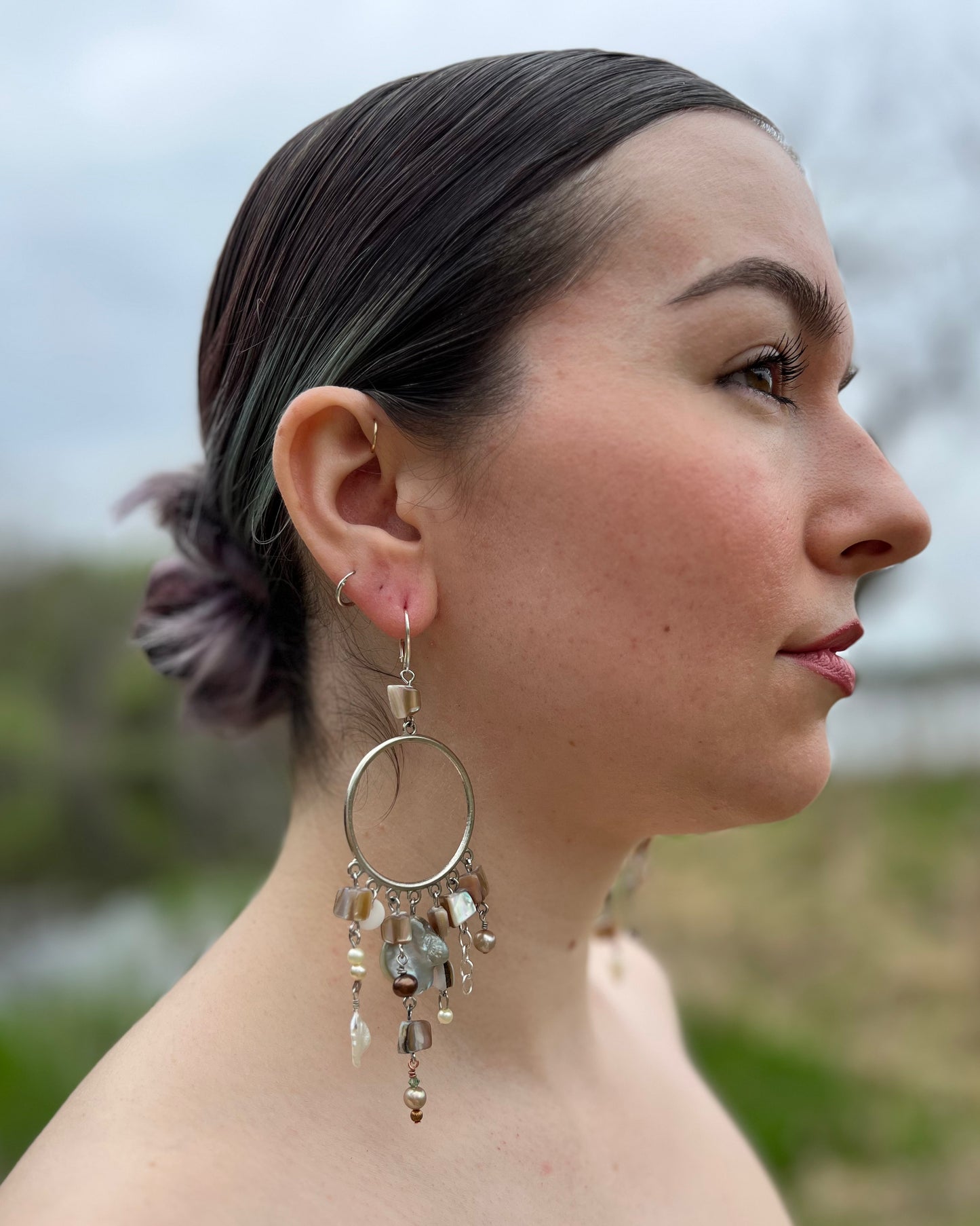 Splash iridescent hoops