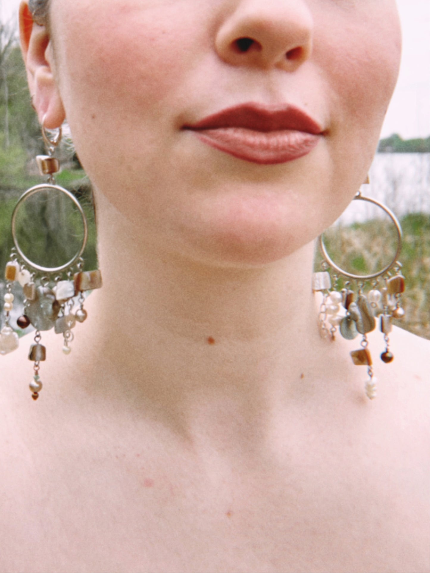 Splash iridescent hoops