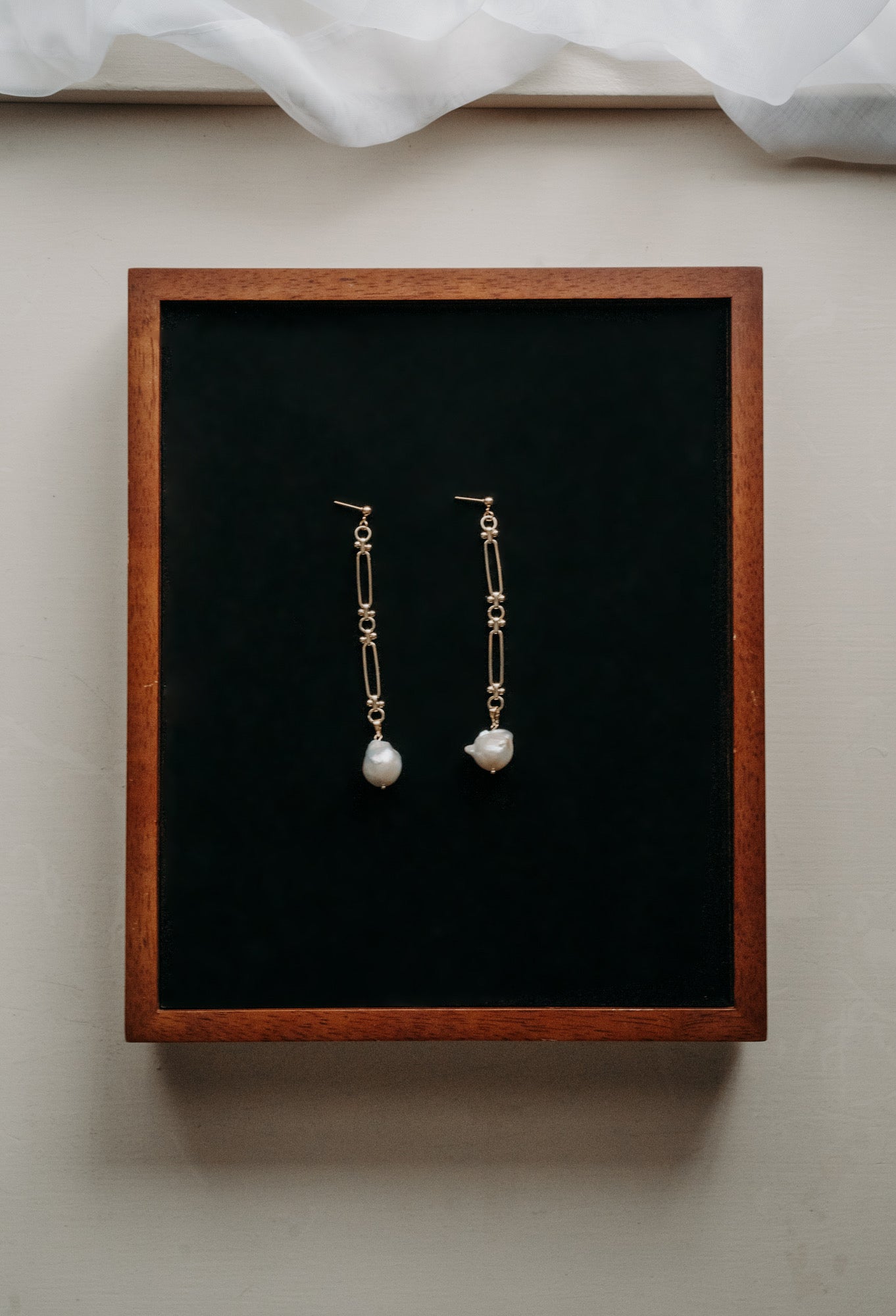 Baroque Pearl Drops on Gold